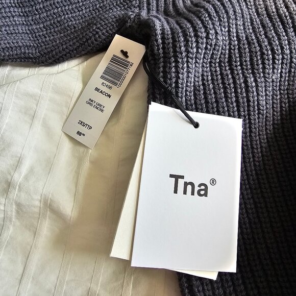 Aritzia TNA Beacon Sweater - 2021 - Inky Grey - Sz XXS - NWT - Picture 3 of 13